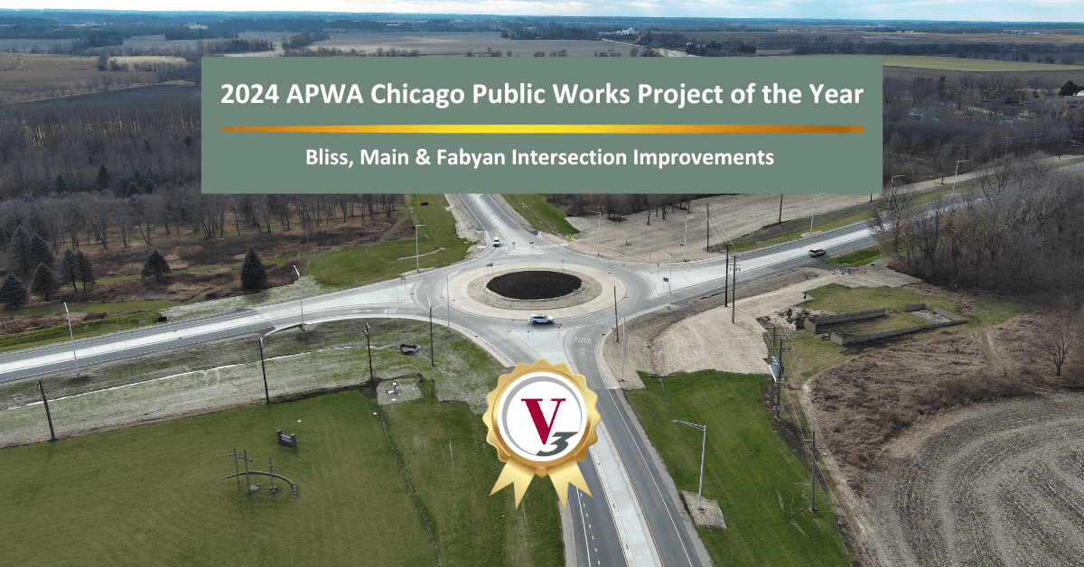 V3 Wins 2024 APWA Fox Valley Branch Public Works Project of the Year in